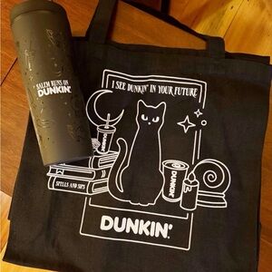 Salem Runs On Dunkin Tumbler & Tote Bag Set
